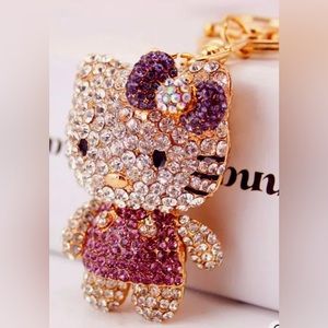 Purple stones hello kitty keychain🥰❤️💕